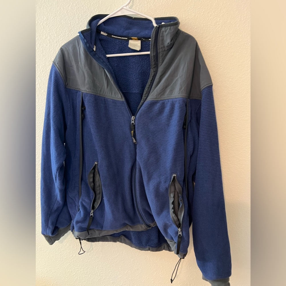 REI CO-OP Men's Size Large Full Zip Up Blue Fleece Jacket  XL